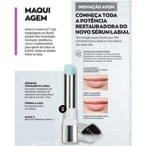 Batom S Rum De Tratamento Labial Incolor Renew Fps Avon D D