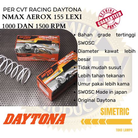 Per Cvt Nmax Aeeox Lexi Rpm Original Daytona Spring Cvt