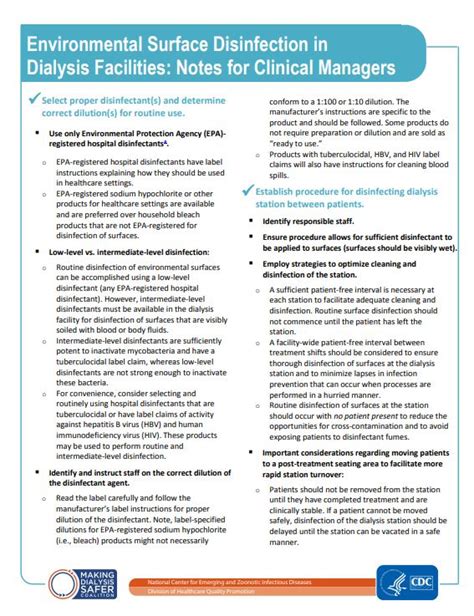 Resources Tools Dialysis Safety Cdc