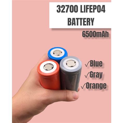 32650 32700 Lifepo4 Battery 6500mah 3 2v Lithium Phosphate Blue Gray Orange Shopee Philippines