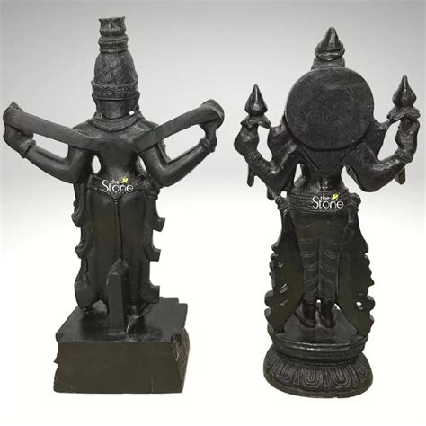 Vishnu Laxmi Statue 18" Pair: Buy Best Work Of Art - The Stone Studio