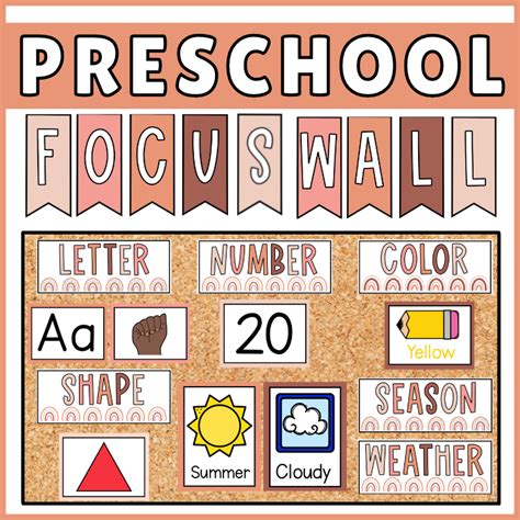 Boho Rainbow Classroom Decor Preschool Focus Wall Made By Teachers