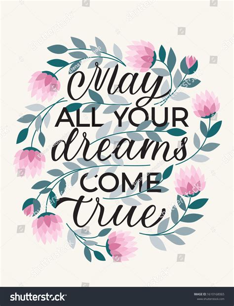 Vector Illustration May All Your Dreams Coe Royalty Free Stock Vector 1610168065