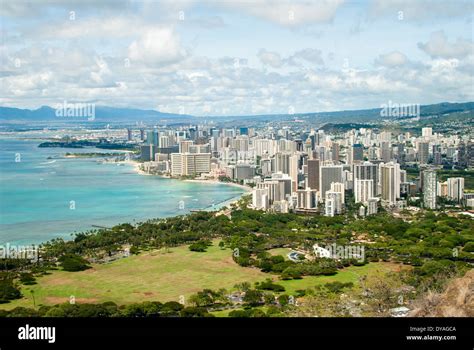 Diamond Head Crater Coast View - Hawaii Stock Photo - Alamy