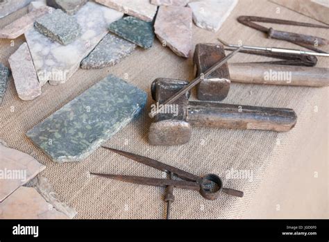 Tools For Mosaic Art Stock Photo Alamy