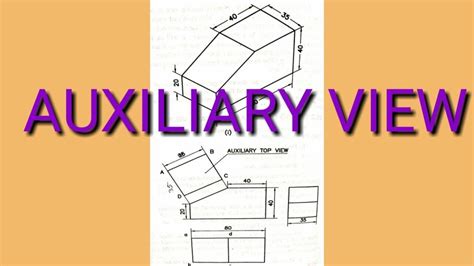 Auxiliary View In Engineering Drawing Youtube