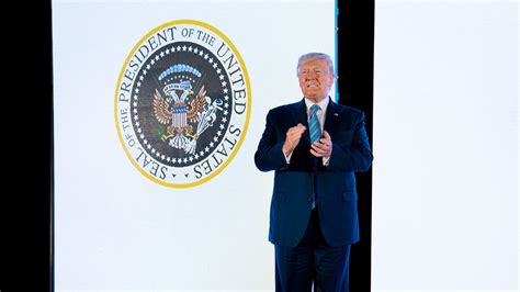 Altered Presidential Seal Appears At Trump Speech The New York Times