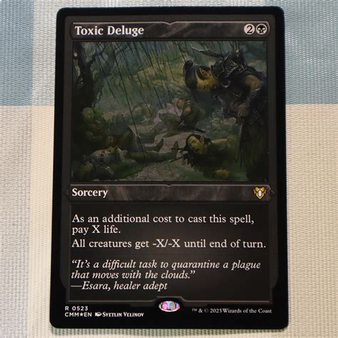 Toxic Deluge Commander Masters Cmm Etched Foil Mtg Proxy Cards