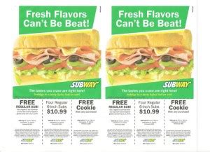 Subway Coupons - Printable Subway Coupons - 2020 Menu & Coupons