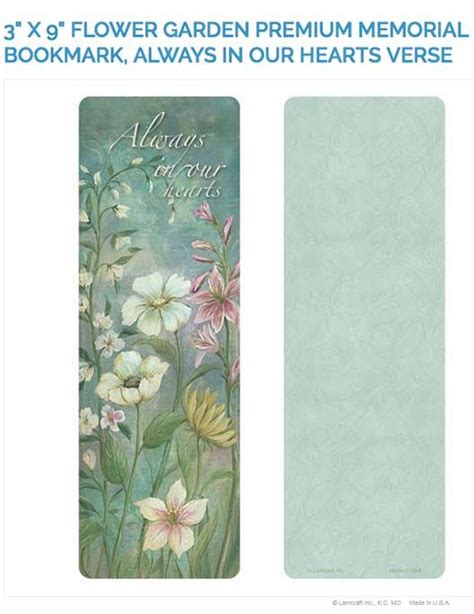 Create Laminated Memorial Bookmarks With Lamcrafts 3 X 9 Flower