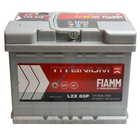 FIAMM TITANIUM PRO L2X60P 12V 60Ah 540A L L2 X60 P