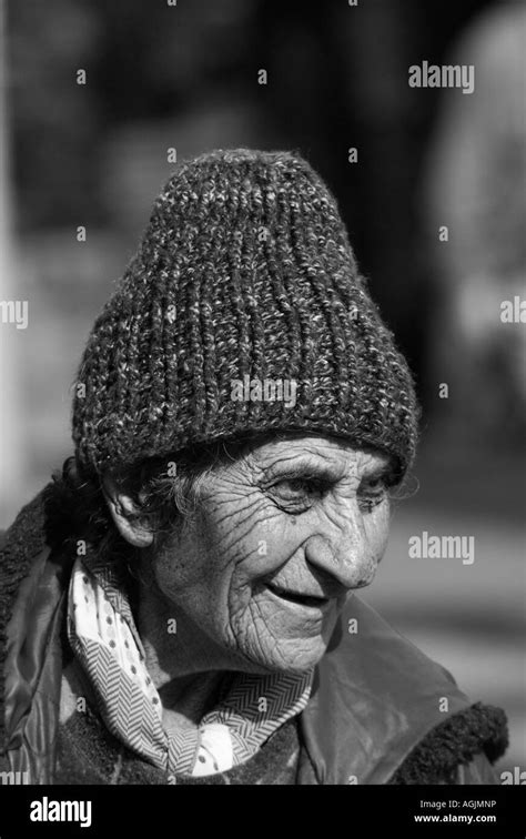 Portrait Of A Mature Woman In Black And White Stock Photo Alamy