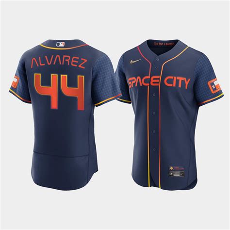 Houston Astros Yordan Alvarez Mens Navy Authentic 2022 City Connect