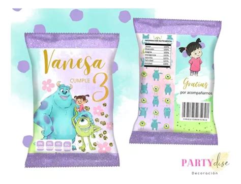 Bolsas De Papas Personalizadas Chip Bags Monsters Inc Pz Mercadolibre