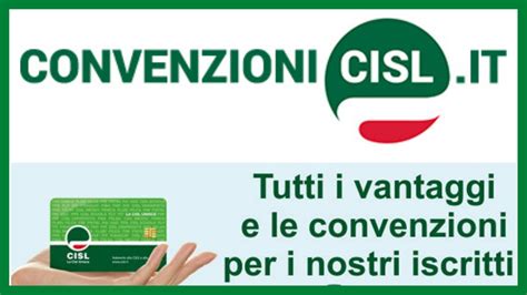 La Cisl Conviene Convenzioni Nazionali Per Gli Iscritti