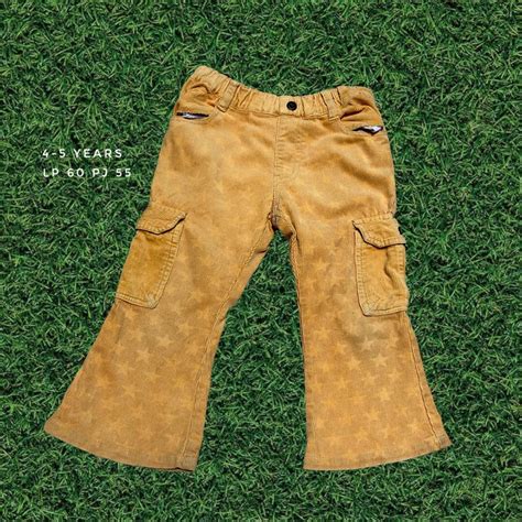 Corduroy Pants Cargo Motif Bintang Warna Mustard Harga Nett Bayi