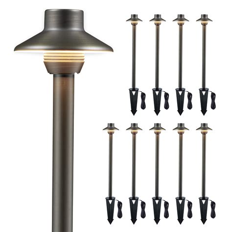 Gardenreet Brass Low Voltage Pathway Lights 12v Outdoor Led Landscape Path Lightsmini For