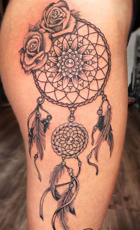 Dreamcatcher Tattoos To Gain Protection Dreamcatcher Tattoo Thigh