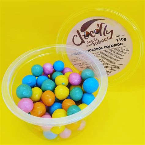 Chocobol Choco Color Pote 110g Chocofly Chocolate Barra De