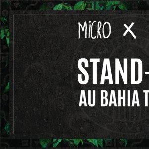 Tickets Stand Up Au Bahia Tikka Billetweb