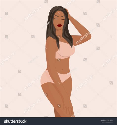 African Sexy Woman Red Lingerie Over Royalty Free Licensable Stock Vectors Vector Art
