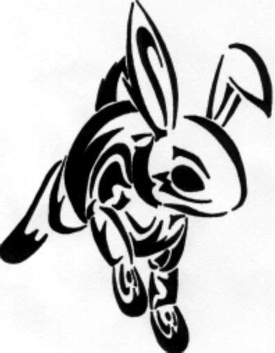 Tribal Rabbit Bunny Tattoos Tribal Drawings Rabbit Tattoos