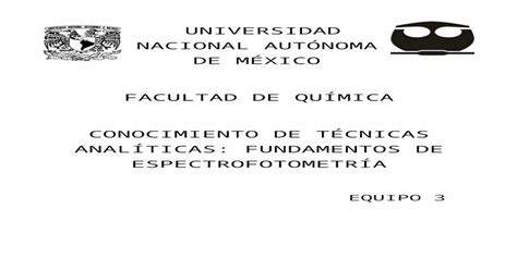 Práctica 6 Fundamentos De Espectrofotometría [download Docx]