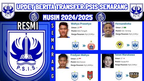 UPDET RESMI BERITA TRANSFER PSIS SEMARANG MUSIM 2024 2025 PEMAIN