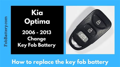 Kia Optima Key Fob Battery Replacement Youtube