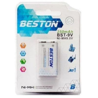 Pila Bateria Cuadrada Recargable 9v 250 Mah Beston BESTON Falabella