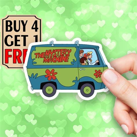 Mystery Machine Sticker Scooby Doo Sticker Cool Cartoon Etsy