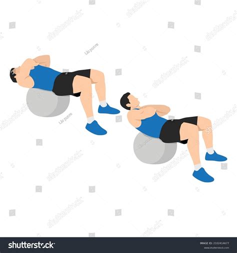 Exercise ball crunch Stock Illustrations, Images & Vectors | Shutterstock