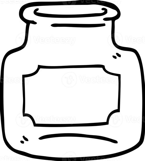 Line Drawing Cartoon Empty Jar Icon 40837848 Png