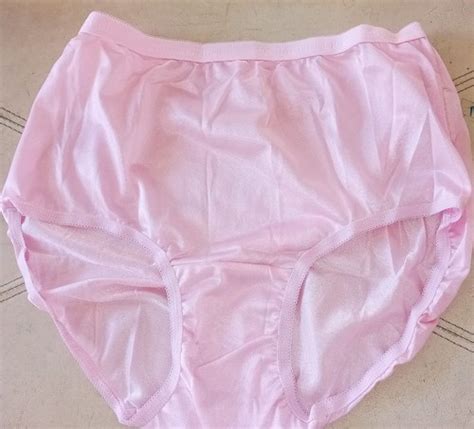 CC LINGERIE PRETTY PINK SHEER NYLON GRANNY PANTY BRIEF L EBay