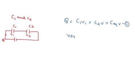 Solved Two Capacitors C And C Are Connected In Series The