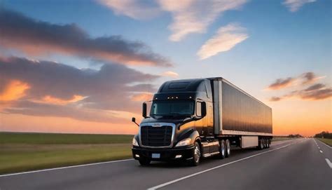 Premium Photo Cargo Truck On Highway Road With Container