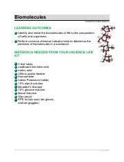 Biomolechules Pdf Biomolecules Created By Pebble Barbero Learning