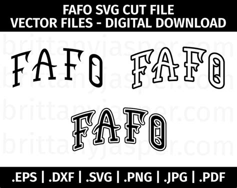 fafo svg vector bundle clip art cut files  cricut etsy canada