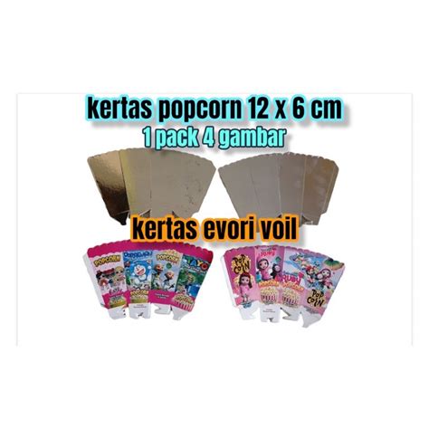 Jual Kertas Popcorn 12x6 Cm Kotak Popcorn 12x6 Cm Bungkus Popcorn