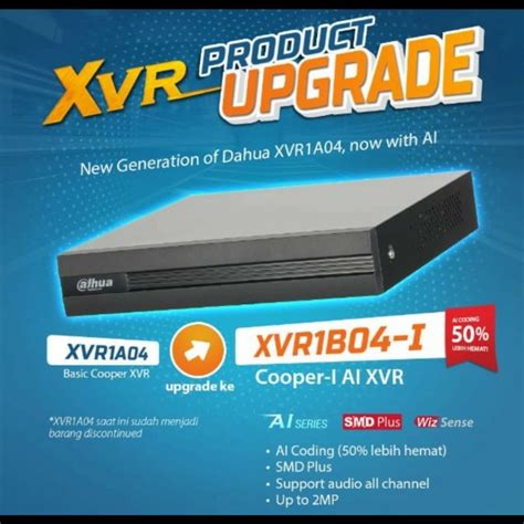 Jual DVR XVR Dahua Cooper 1B04 I AI Coding H265 4CH 2MP Support Audio