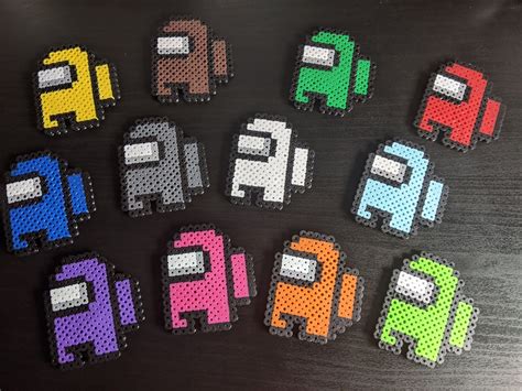 Crewmate Gaming Inspired Fuse Beads Magnet Or Keychain Etsy Easy