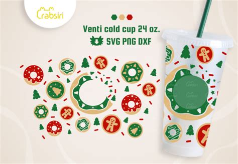 Festive Christmas Hot Cup 16oz SVG Graphic By Crabsiri Creative Fabrica