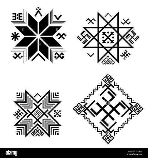 Set Of Old Baltic Folk Ancient Baltic Symbols Stock Vector Image And Art