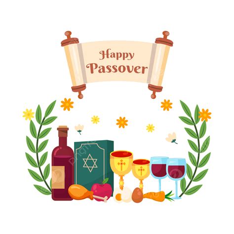 Happy Traditional Jewish Passover Event Vector Design Happy Passover