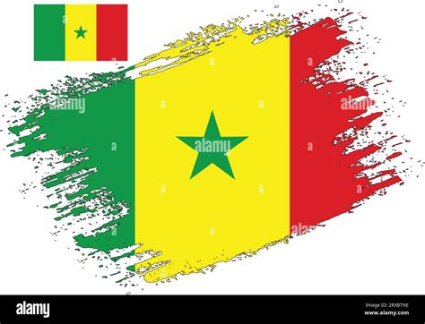 Brush Design Senegal Flag Vector Stock Vector Image And Art Alamy