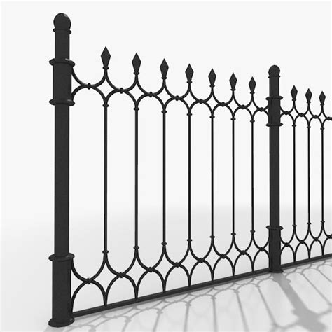 Wrought Iron Fence 3d Model 39 3ds C4d Dae Fbx Obj Free3d