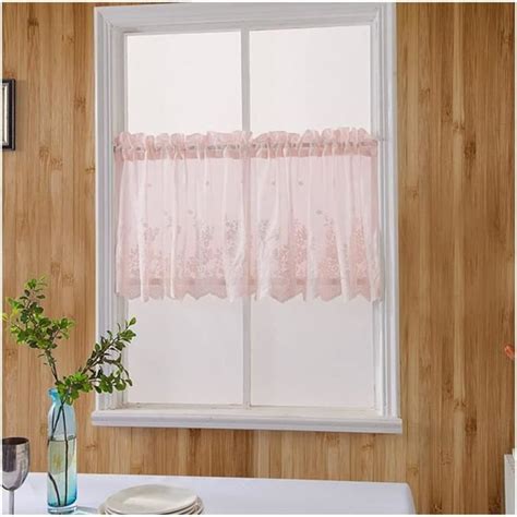 Rideau Brise Bise Vintage Semi Transparent Court Petits Rideaux