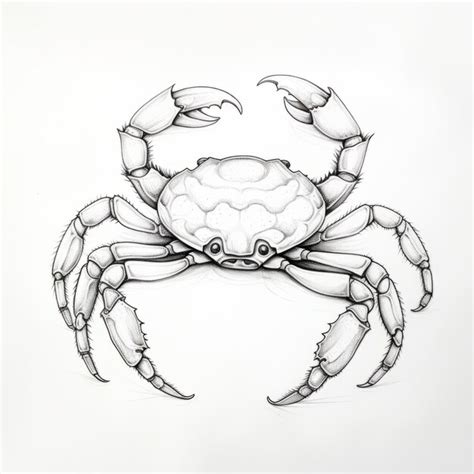 Premium Photo Hand Drawn Crab Illustration With Sculpted Forms And