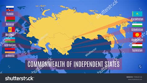 Map of the Commonwealth of Independent States - Royalty Free Stock ...