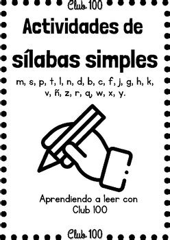 Cuadernillo de sílabas simples by Club 100 Materiales Educativos